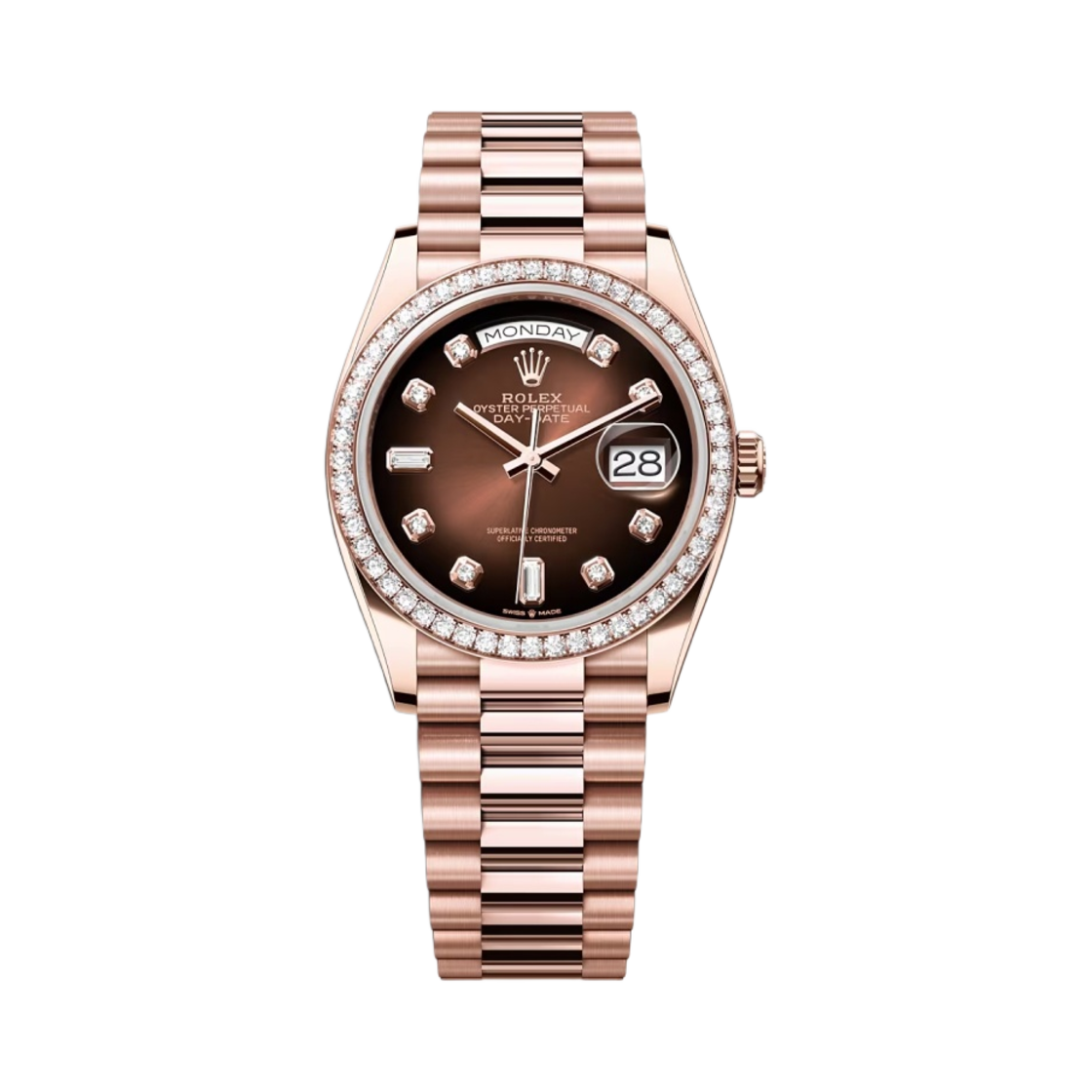롤렉스 데이데이트 36mm 128345RBR 브라운 옴브레 다이아 셋팅 프레지던트(Rolex Day-Date 36mm 128345RBR Brown Ombre Diamond-Set President) - 1