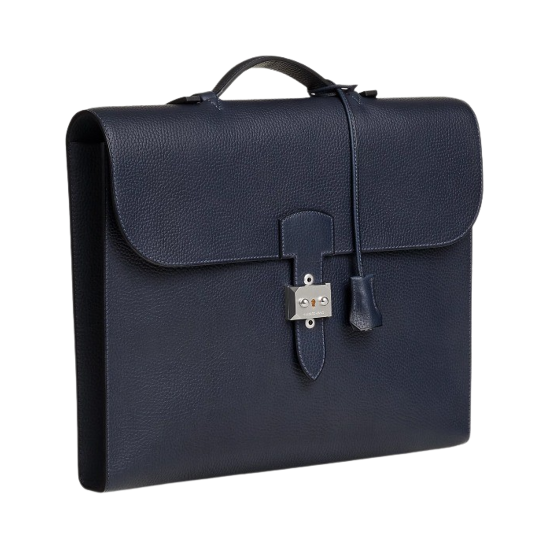 에르메스 삭 아 데페쉬 라이트 1-37 브리프케이스 카우하이드 & 팔라듐 하드웨어 블루 뉘(Hermes Sac A Depeches Light 1-37 Briefcase Cowhide & Palladium Bleu Nuit) - 2