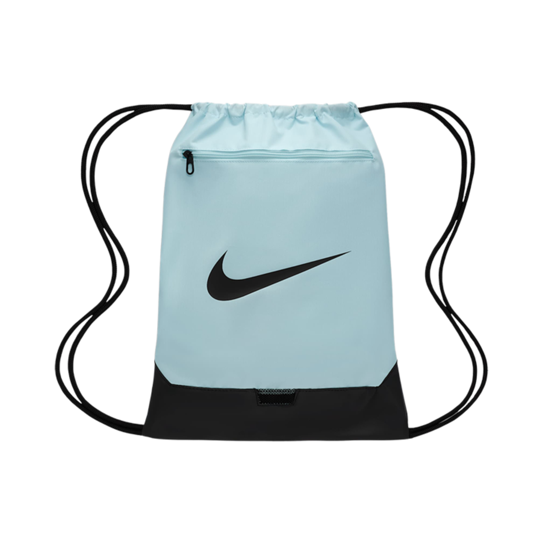 나이키 브라질리아 9.5 트레이닝 짐 색 18L 글레이셔 블루 블랙(Nike Brasilia 9.5 Training Gym Sack 18L Glacier Blue Black)