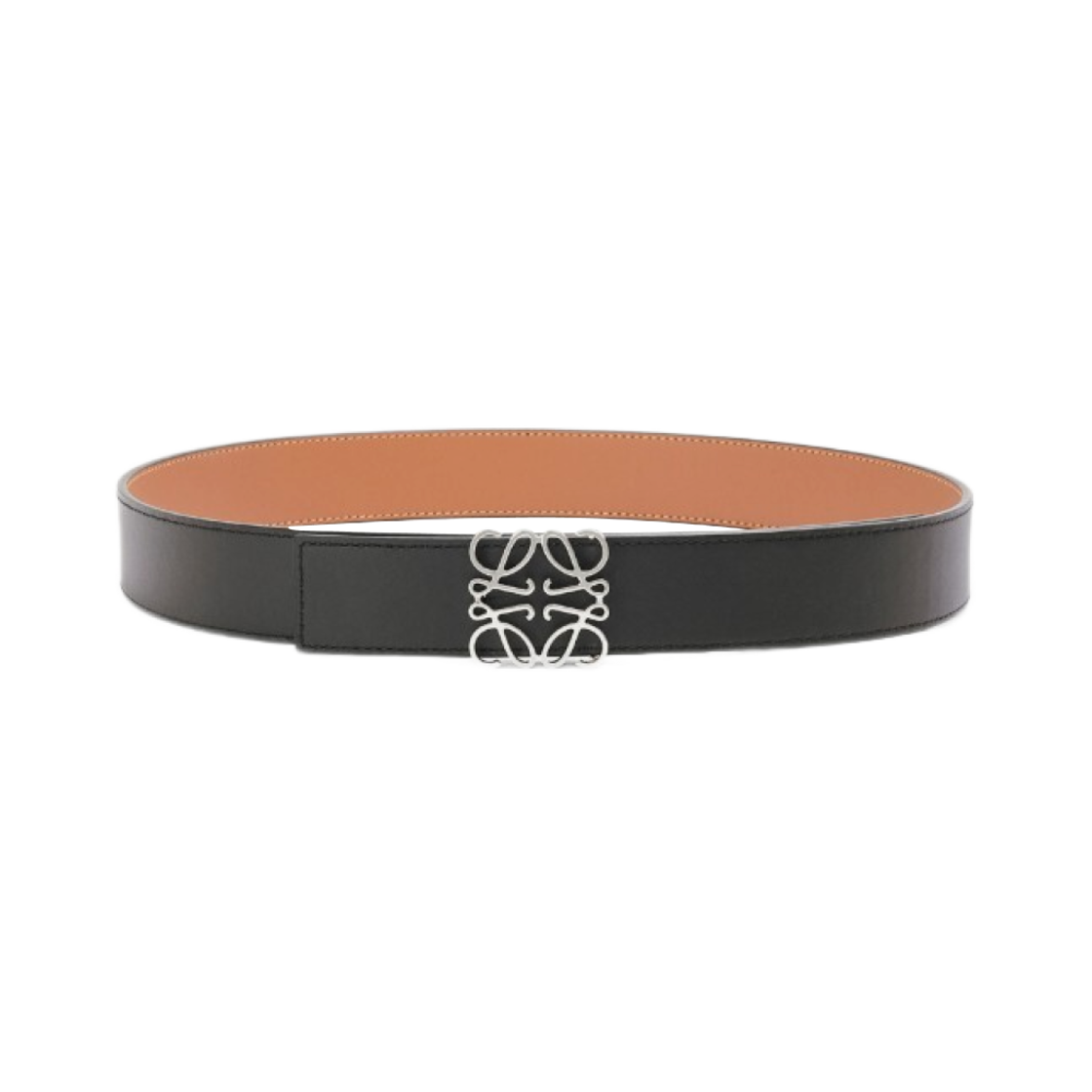 로에베 스무스 카프스킨 리버시블 아나그램 벨트 블랙 탄(Loewe Reversible Anagram Belt in Smooth Calfskin Black Tan) - 1