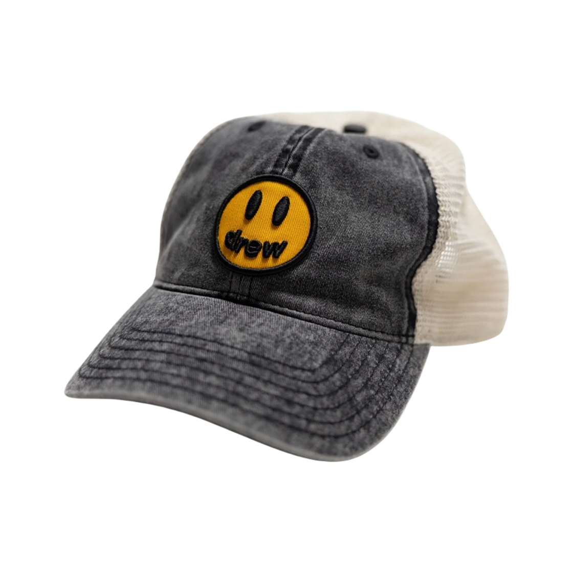 드류 하우스 마스코트 팀 햇 페이디드 블랙 화이트(Drew House Mascot Team Hat Faded Black White)