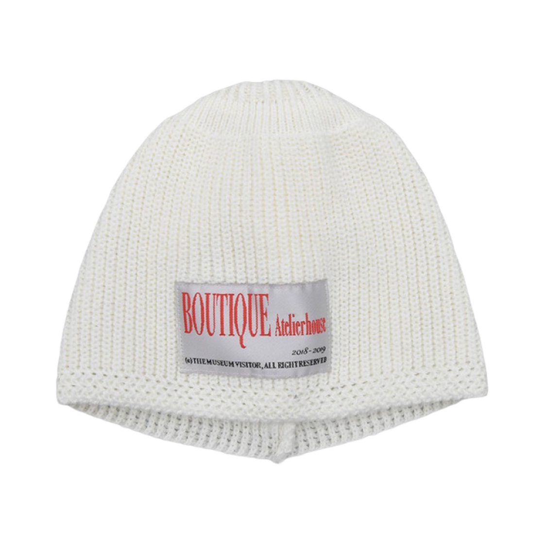 더뮤지엄비지터 부티크 아뜰리에 비니 화이트(The Museum Visitor Boutique Atelier Beanie White)