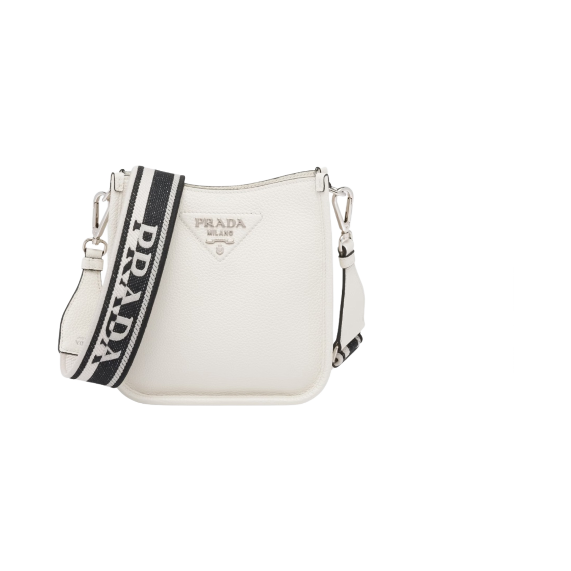 1BH191-2DKV-F0009 Prada Leather Mini Shoulder Bag White