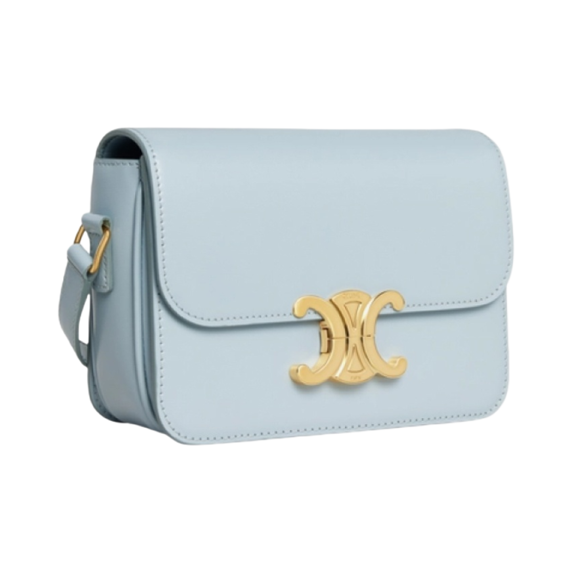 셀린느 샤이니 카프스킨 틴 트리옹프 백 아이스 블루(Celine Teen Triomphe Bag in Shiny Calfskin Ice Blue) - 2