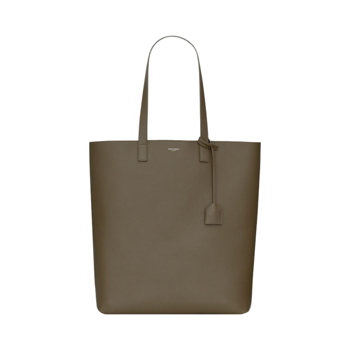 생로랑 볼드 쇼핑 백 그레인 레더 다크 카키(Saint Laurent Bold Shopping Bag in Grained Leather Dark Khaki) - 1