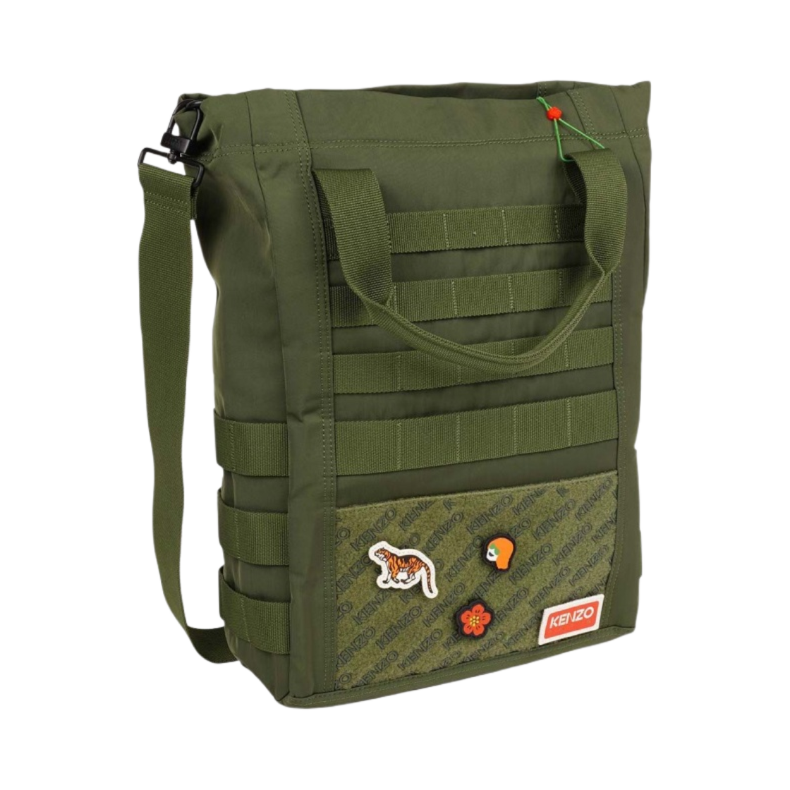 겐조 정글 배지 토트백 다크 카키(Kenzo Juncle Tote with Badges Dark Khaki) - 1