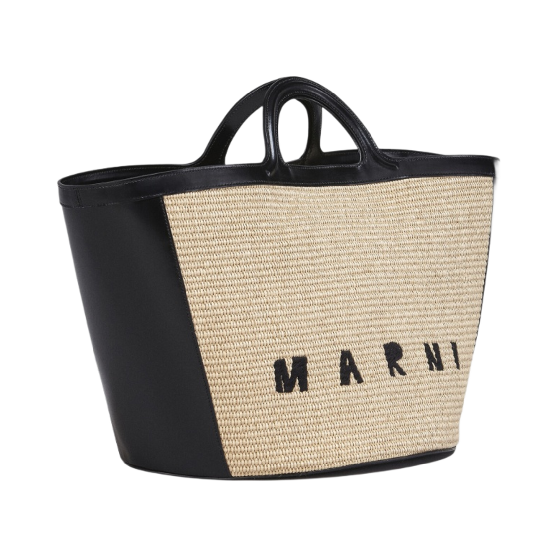마르니 레더 & 라피아 트로피칼리아 라지백 샌드 스톰 블랙(Marni Leather & Raffia Tropicalia Large Bag Sand Storm Black) - 2