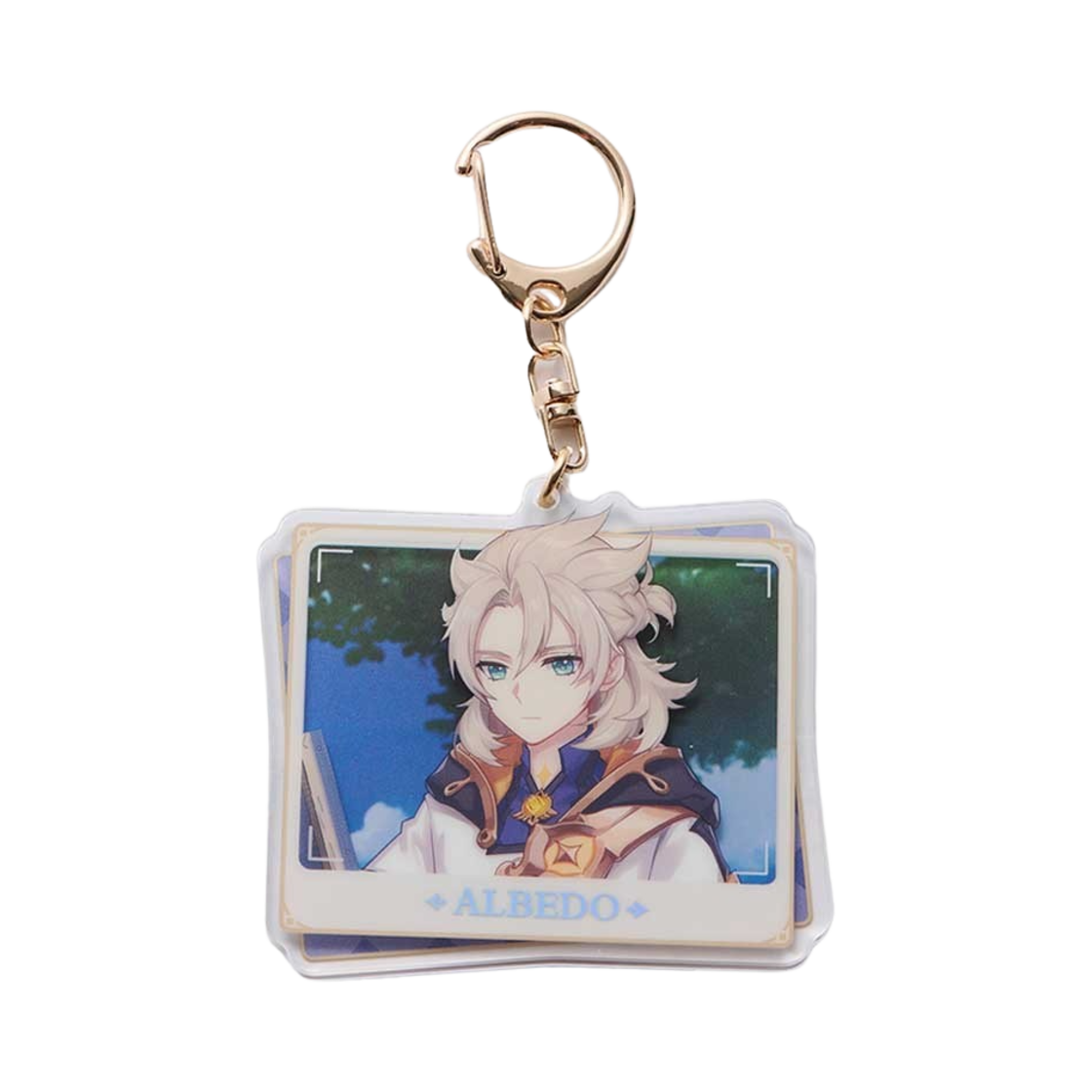 원신 아크릴 사각 키링 PV 시리즈 알베도(Genshin Character PV Series Strap Albedo)