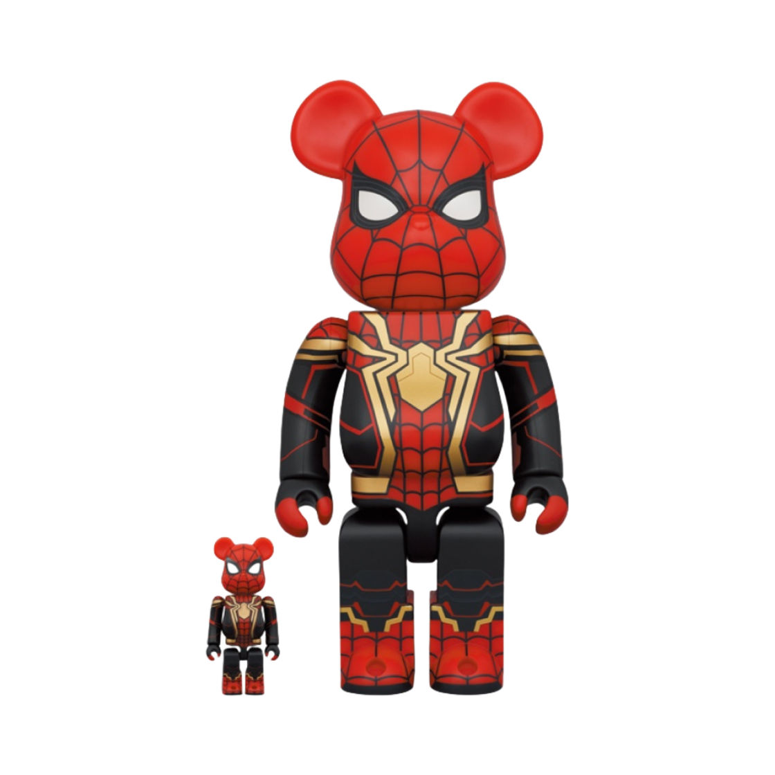 베어브릭 마블 스파이더맨: 노 웨이 홈 인티그레이티드 수트 100% & 400% 세트(Bearbrick Marvel Spider-Man: No Way Home Integrated Suit 100% & 400% Set) - 1