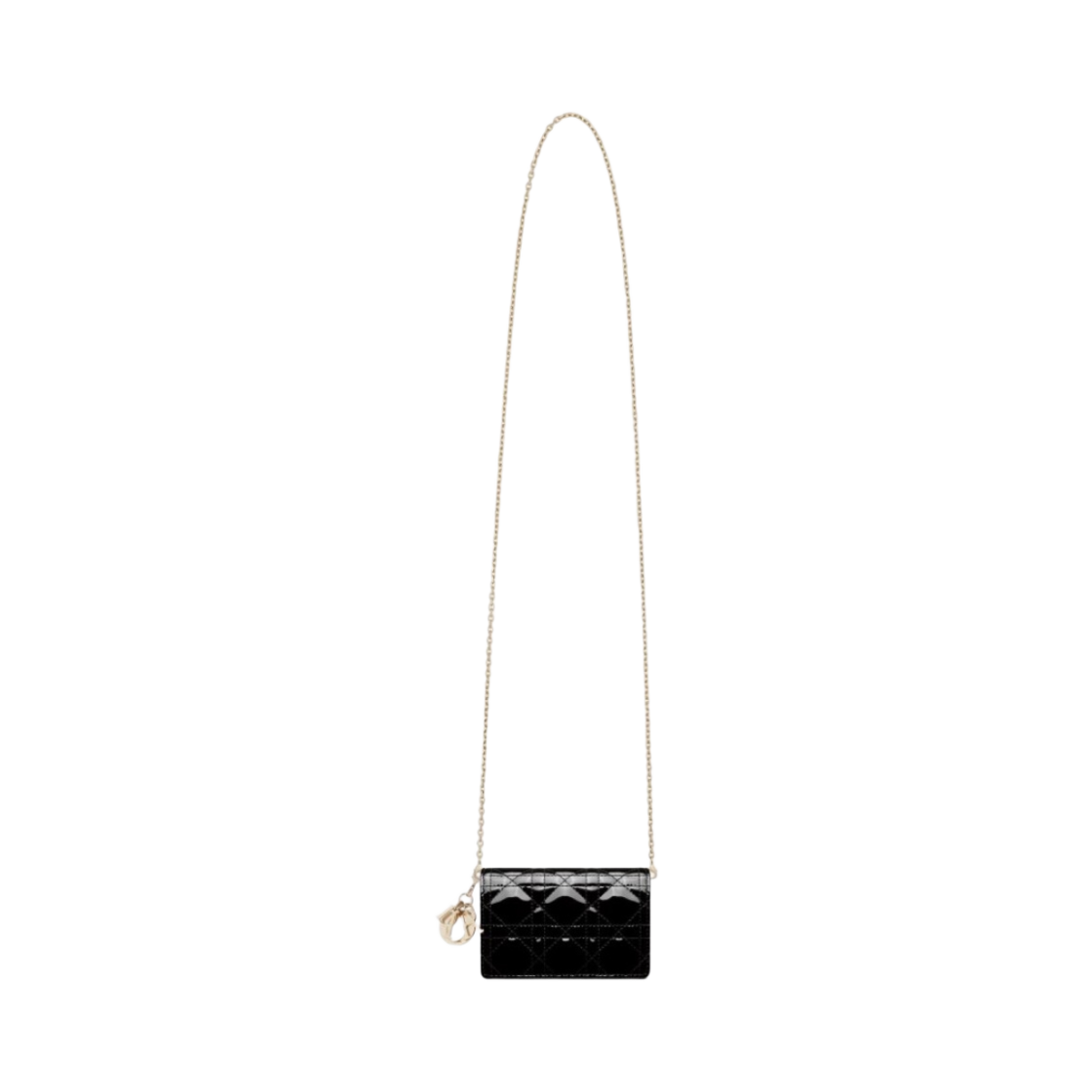 디올 레이디 나노 파우치 페이턴트 까나쥬 카프스킨 블랙(Dior Lady Nano Pouch Patent Cannage Calfskin Black) - 4