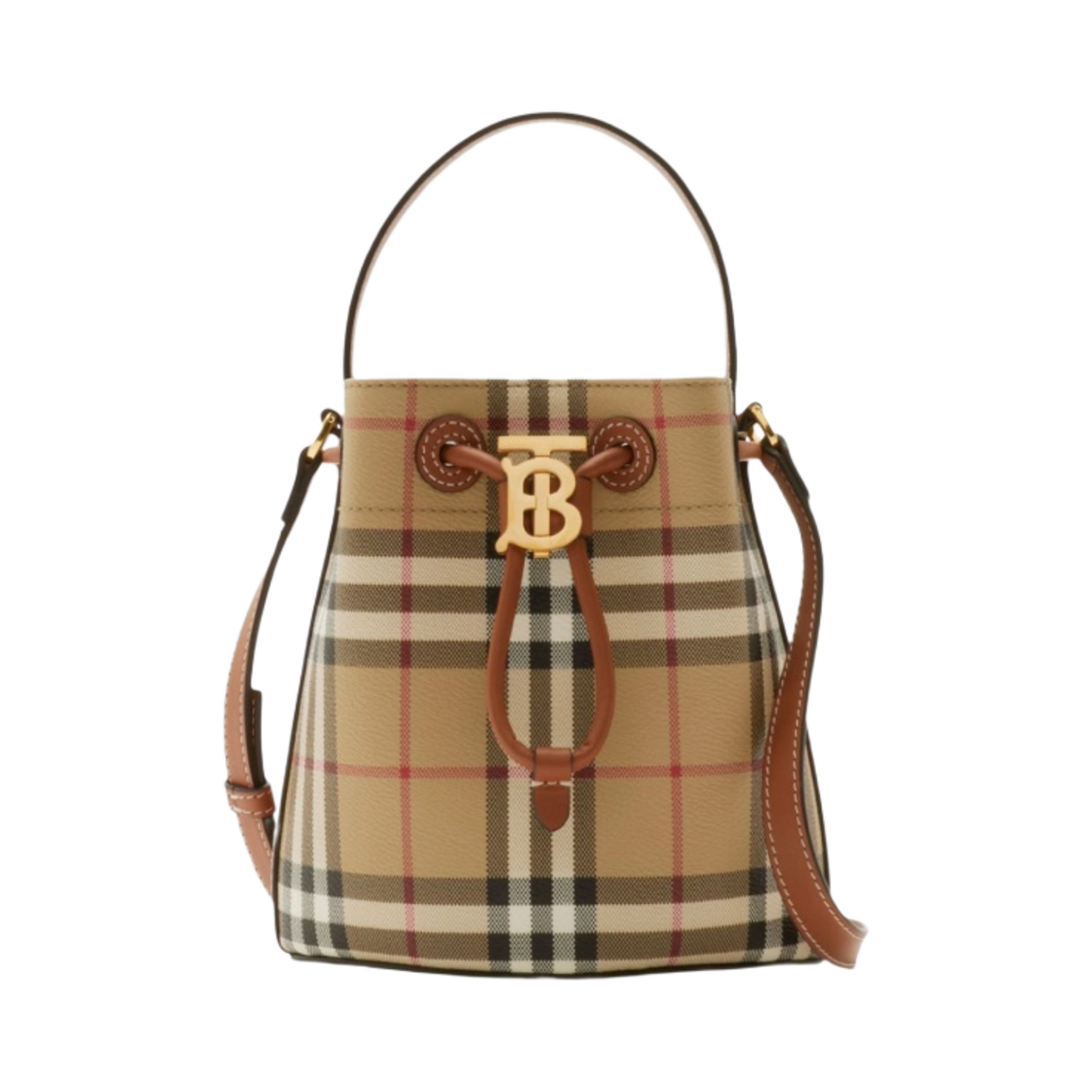 버버리 미니 TB 버킷백 아카이브 베이지 카멜(Burberry Mini TB Bucket Bag Archive Beige Camel)