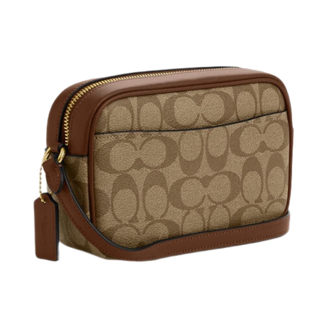 코치 시그니처 캔버스 미니 제이미 카메라백 카키 새들 2(Coach Mini Jamie Camera Bag in Signature Canvas Khaki Saddle 2) - 2