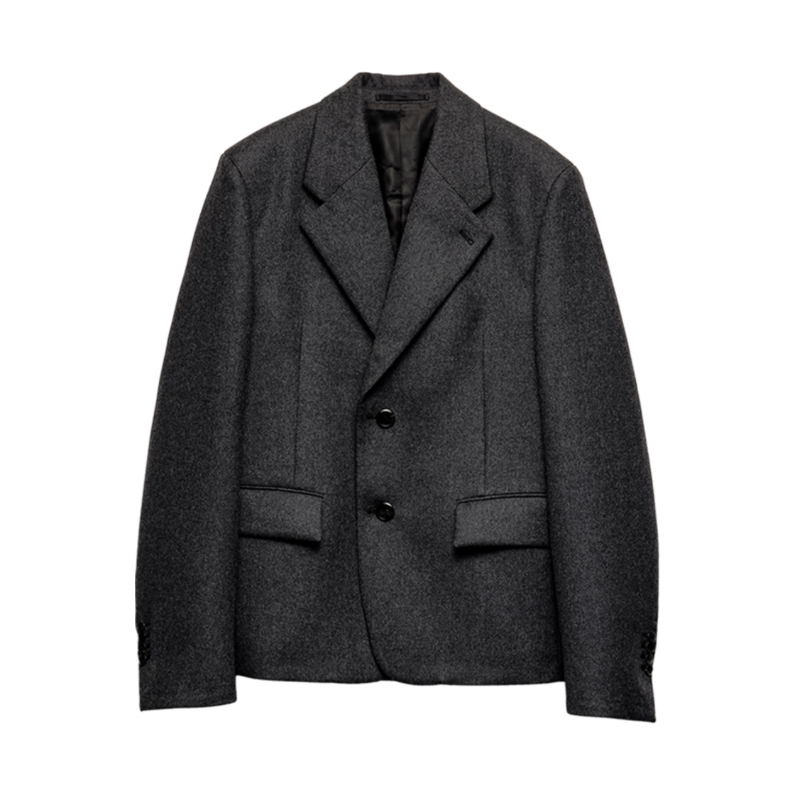 프라다 싱글 브레스티드 울 자켓 슬레이트 그레이(Prada Single-Breasted Wool Jacket Slate Gray)