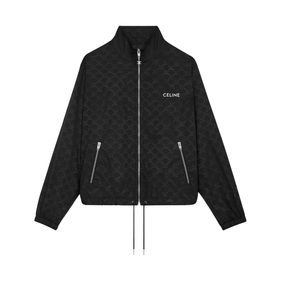 RV0K6795W-38NO Celine Monogram Nylon Blouson Jacket Black