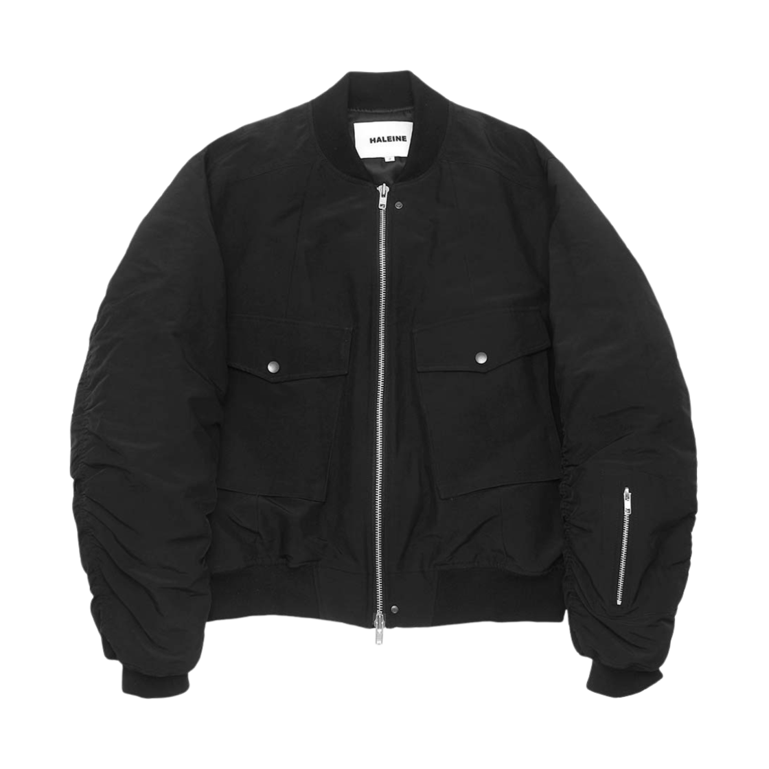 알렌느 카고 포켓 봄버 자켓 블랙(Haleine Cargo Pocket Bomber Jacket Black (VJ319))