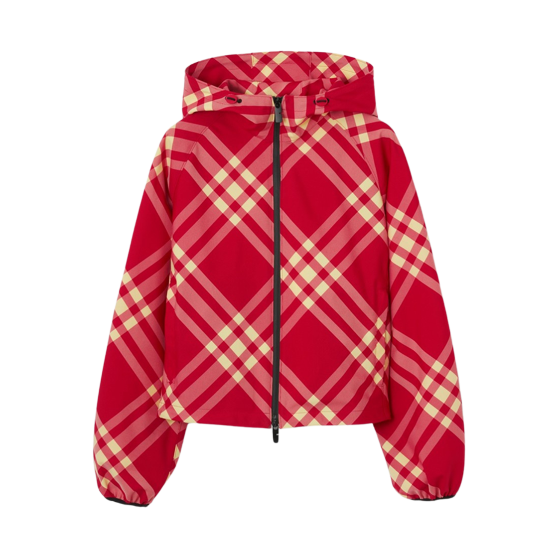 (W) 버버리 크롭드 체크 라이트웨이트 자켓 필러 셔벗((W) Burberry Cropped Check Lightweight Jacket Pillar Sherbet) - 1