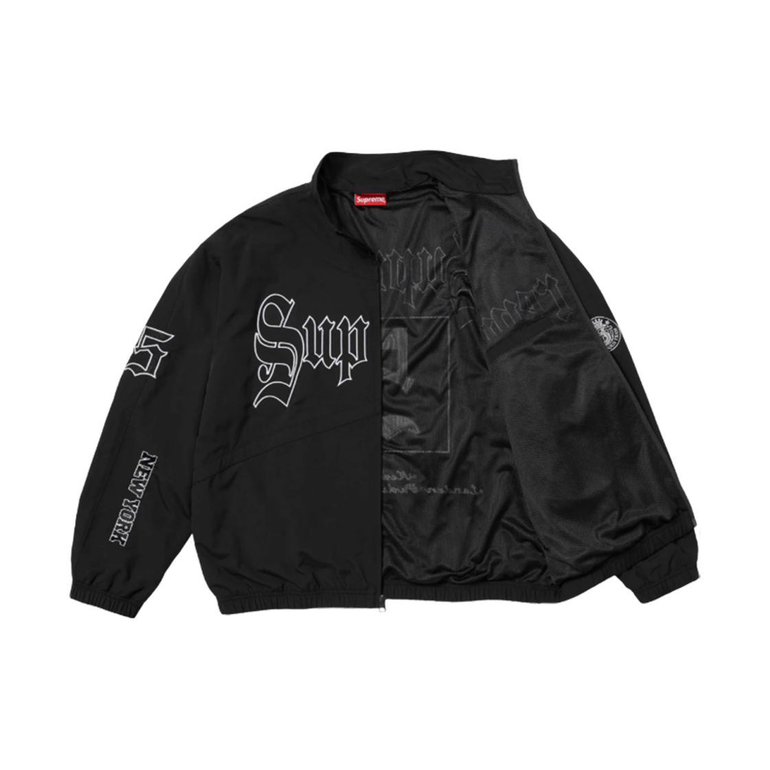 슈프림 올드 잉글리쉬 트랙 자켓 블랙 - 25SS | Supreme | KREAM