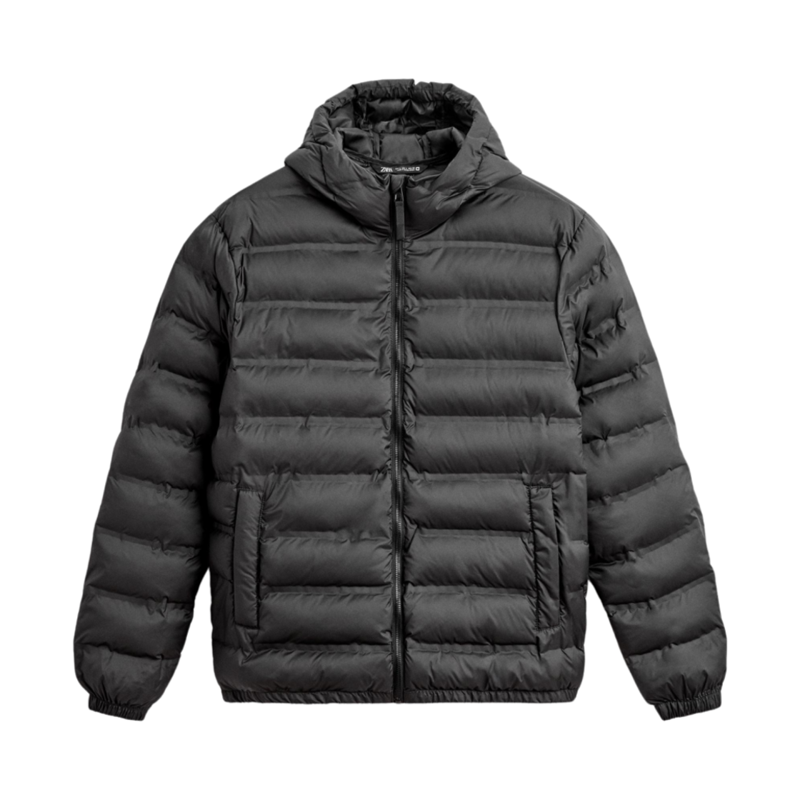 자라 라이트 패디드 자켓 블랙