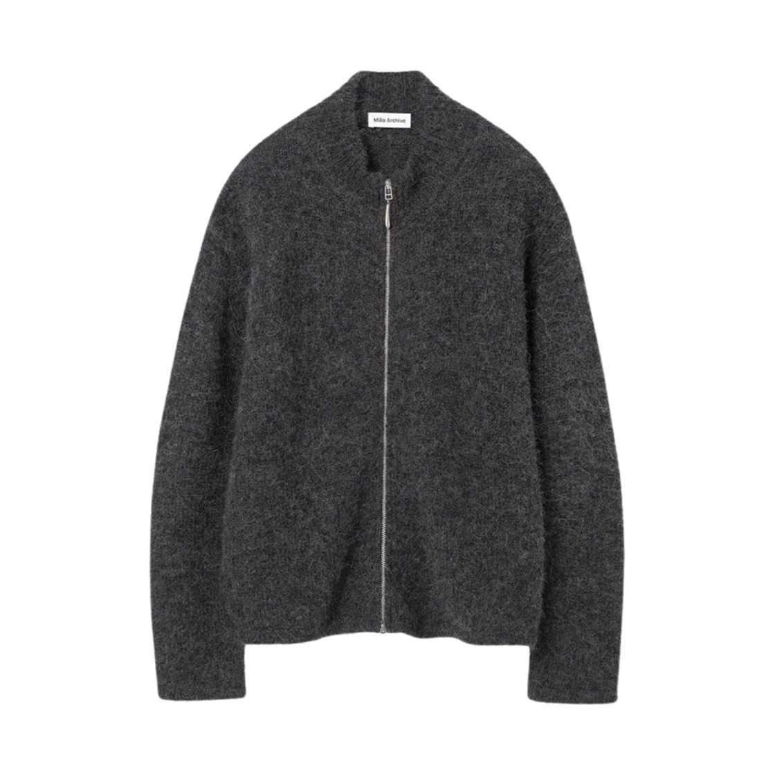 밀로 아카이브 헤어리 니트 자켓 차콜