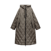 (W) Zara Quilted Long Jumper Khaki