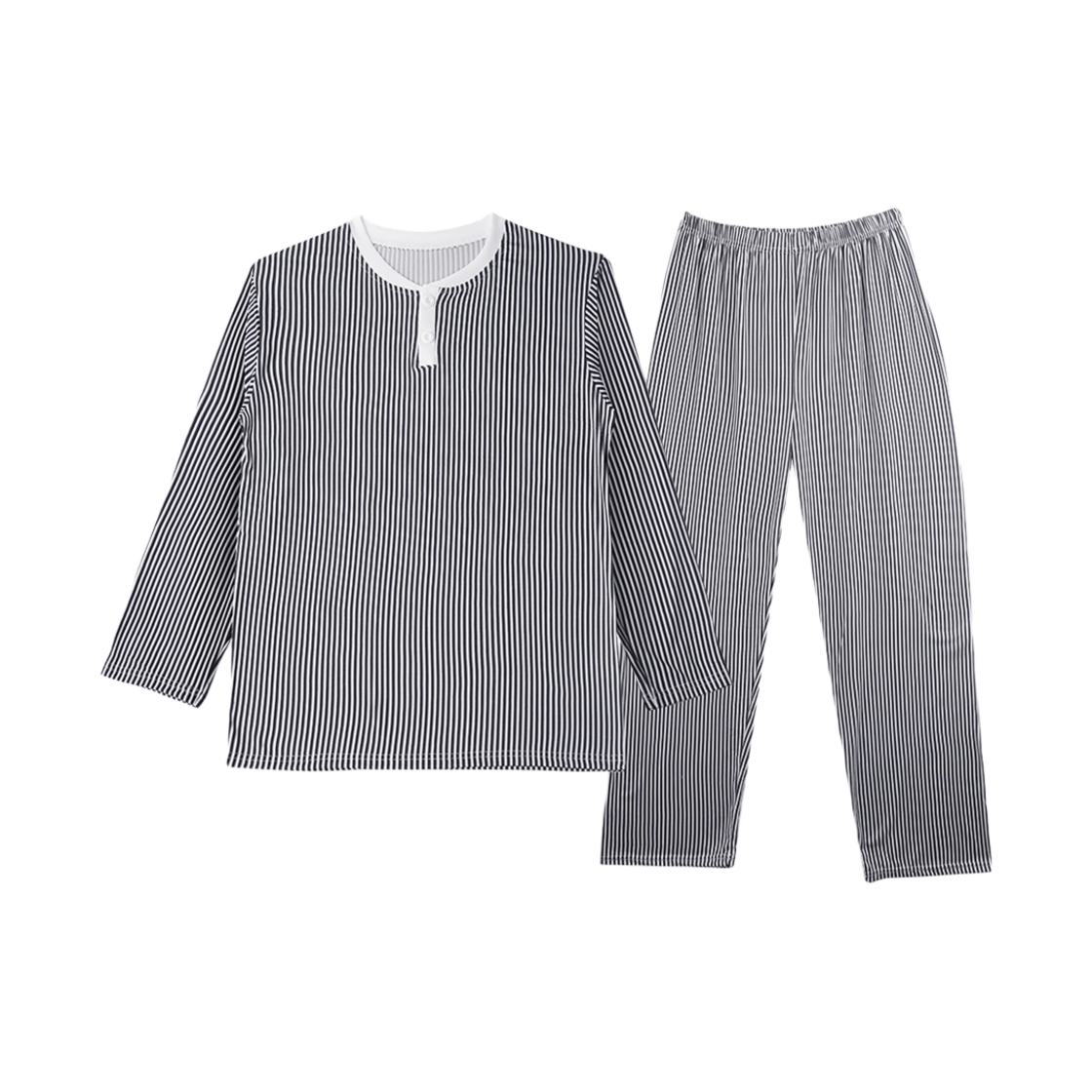 A-CLASSIC-RBL-U [3% 적립] Aone Unisex Peach Fleece Classic Line Round Pajama Set Black