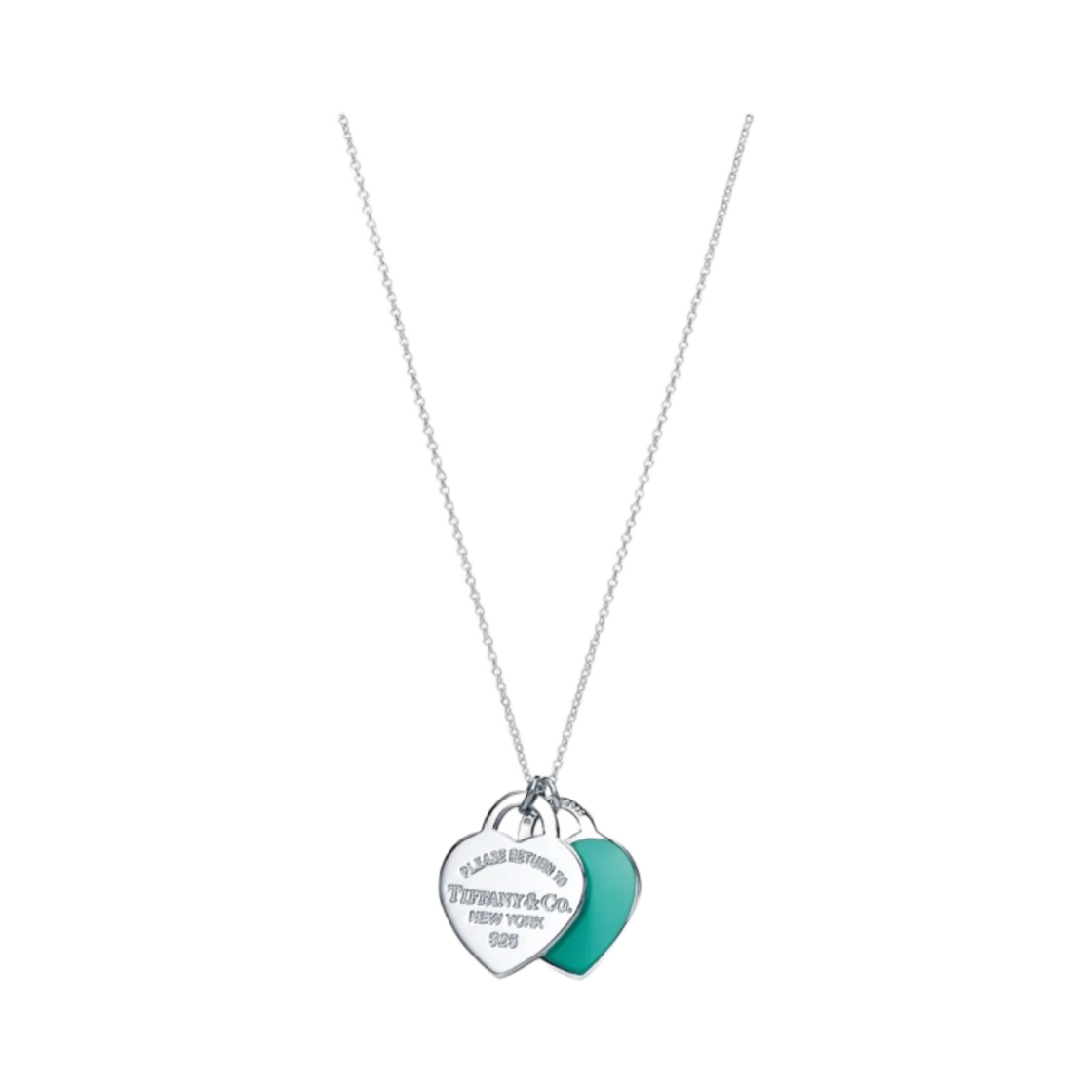 티파니 앤 코 리턴 투 티파니 블루 더블 하트 태그 펜던트 스몰 스털링 실버(Tiffany & Co. Return to Tiffany Blue Double Heart Tag Pendant Small Sterling Silver)