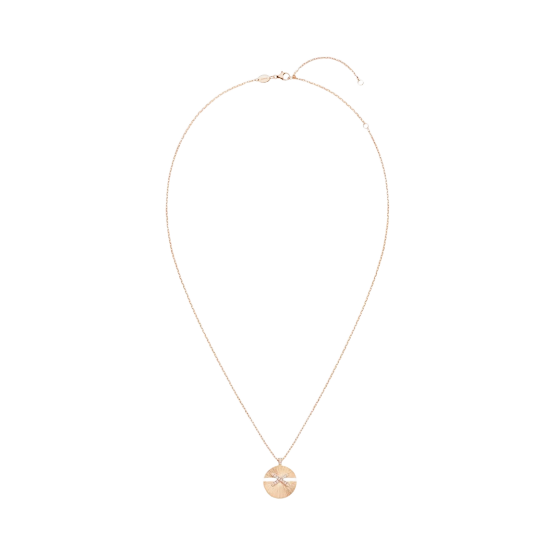 084646 Chaumet Jeux De Liens Harmony Pendant Medium Rose Gold Diamonds