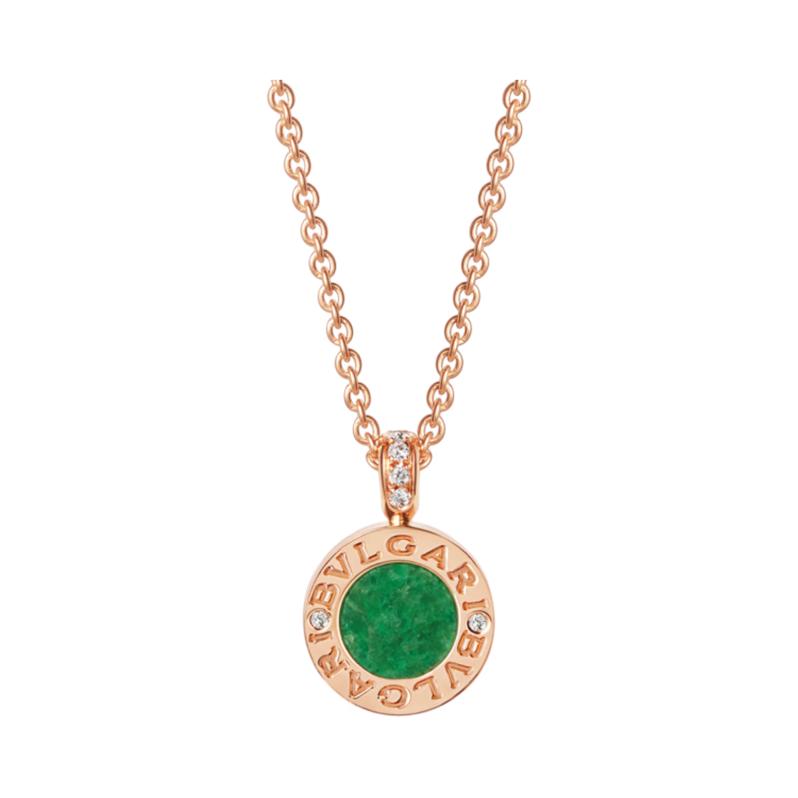 불가리 불가리 네클리스 핑크 골드 그린 다이아몬드(Bulgari Bulgari Necklace Pink Gold Green Diamond)