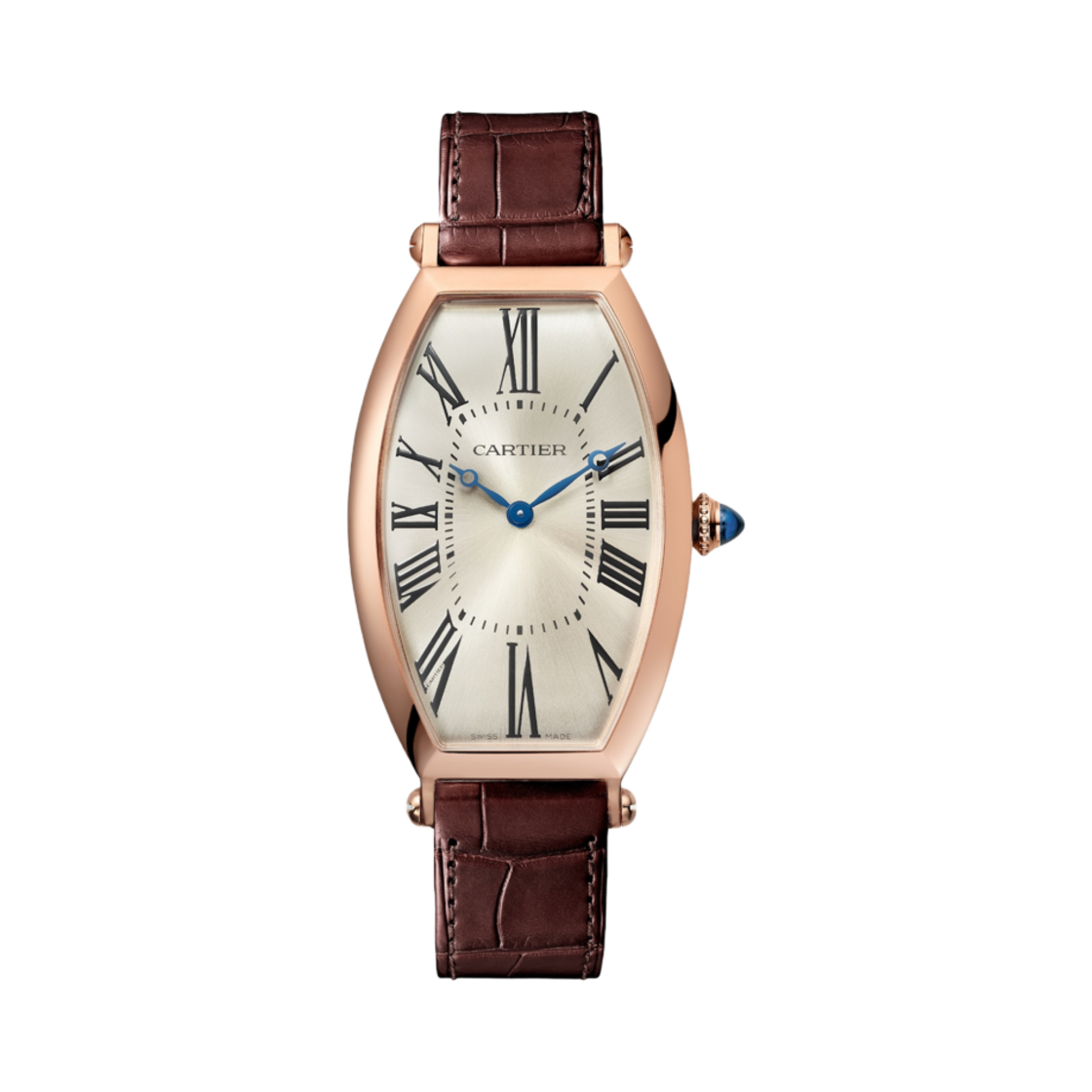 까르띠에 또노 워치 라지 핑크 골드 레더(Cartier Tonneau Watch Large Pink Gold Leather)