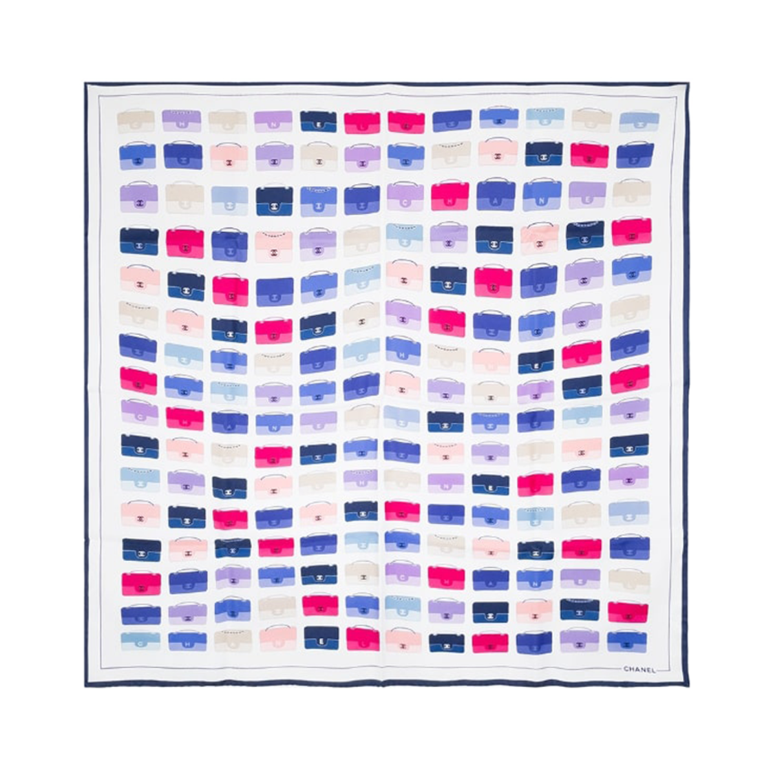 ITQQLC2EURDS [A등급] Chanel Vintage Flap Bag Square Scarf 90 Ivory/Multi-color - 대표 이미지 #1