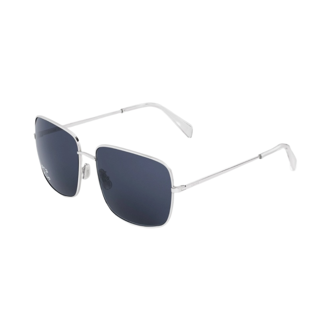 (W) 셀린느 트리옹프 라인스톤 01 선글라스 메탈 크리스탈 실버 그레이((W) Celine Triomphe Rhinestone 01 Sunglasses in Metal with Crystals Silver Grey) - 2