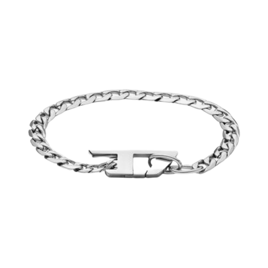 디젤 Dx1496 스테인리스 스틸 체인 브레이슬릿 실버(Diesel Dx1496 Stainless Steel Chain Bracelet Silver)