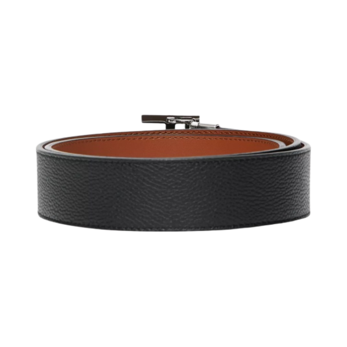 버버리 리버시블 체크 레더 TB 벨트 블랙 탄(Burberry Reversible Leather TB Belt Black Tan) - 3