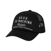 Deus Ex Machina Seoul College Address Trucker Cap Black
