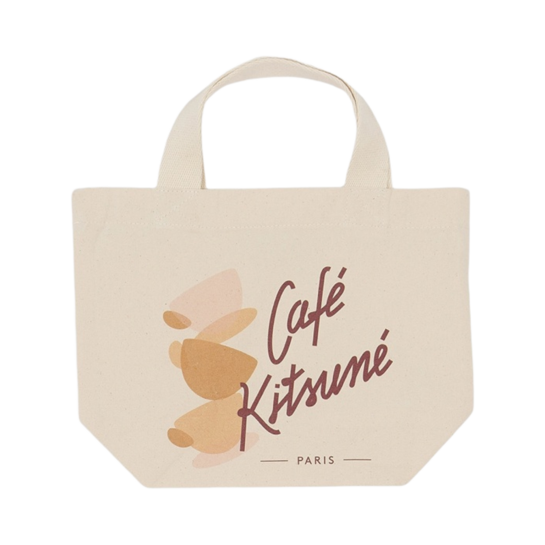 SPCKU05115-P702 Maison Kitsune Cup Cafe Kitsune Mini Tote Latte