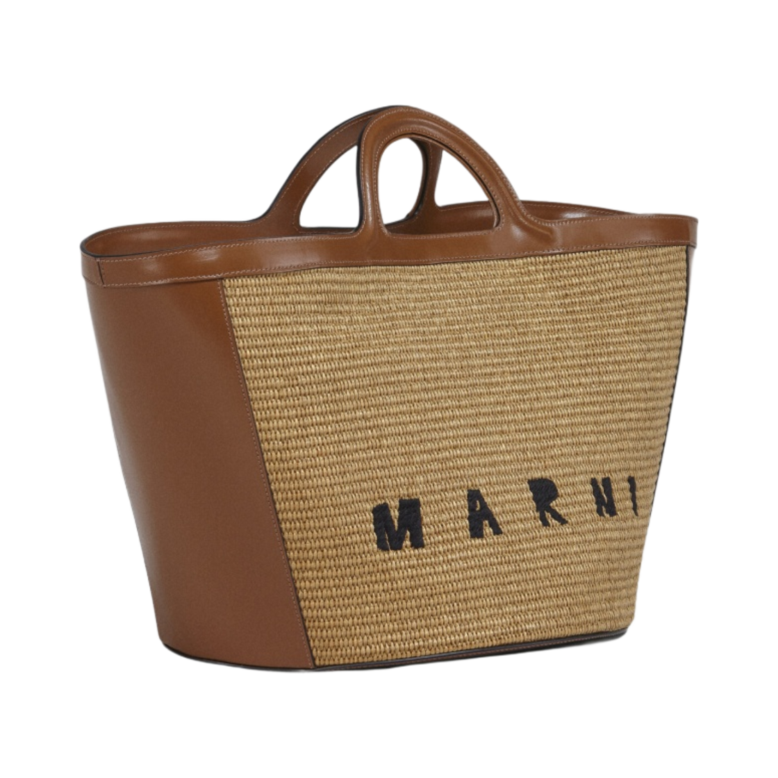 마르니 레더 & 라피아 트로피칼리아 라지백 로우 시에나(Marni Leather & Raffia Tropicalia Large Bag Raw sienna) - 2