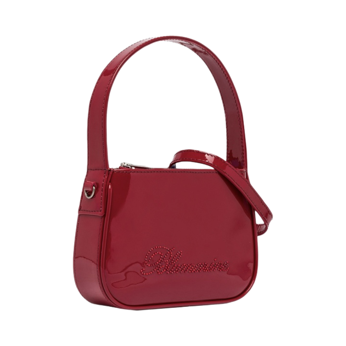 블루마린 로고 페이턴트 미니백 레드(Blumarine Logo Patent Mini Bag Red) - 2