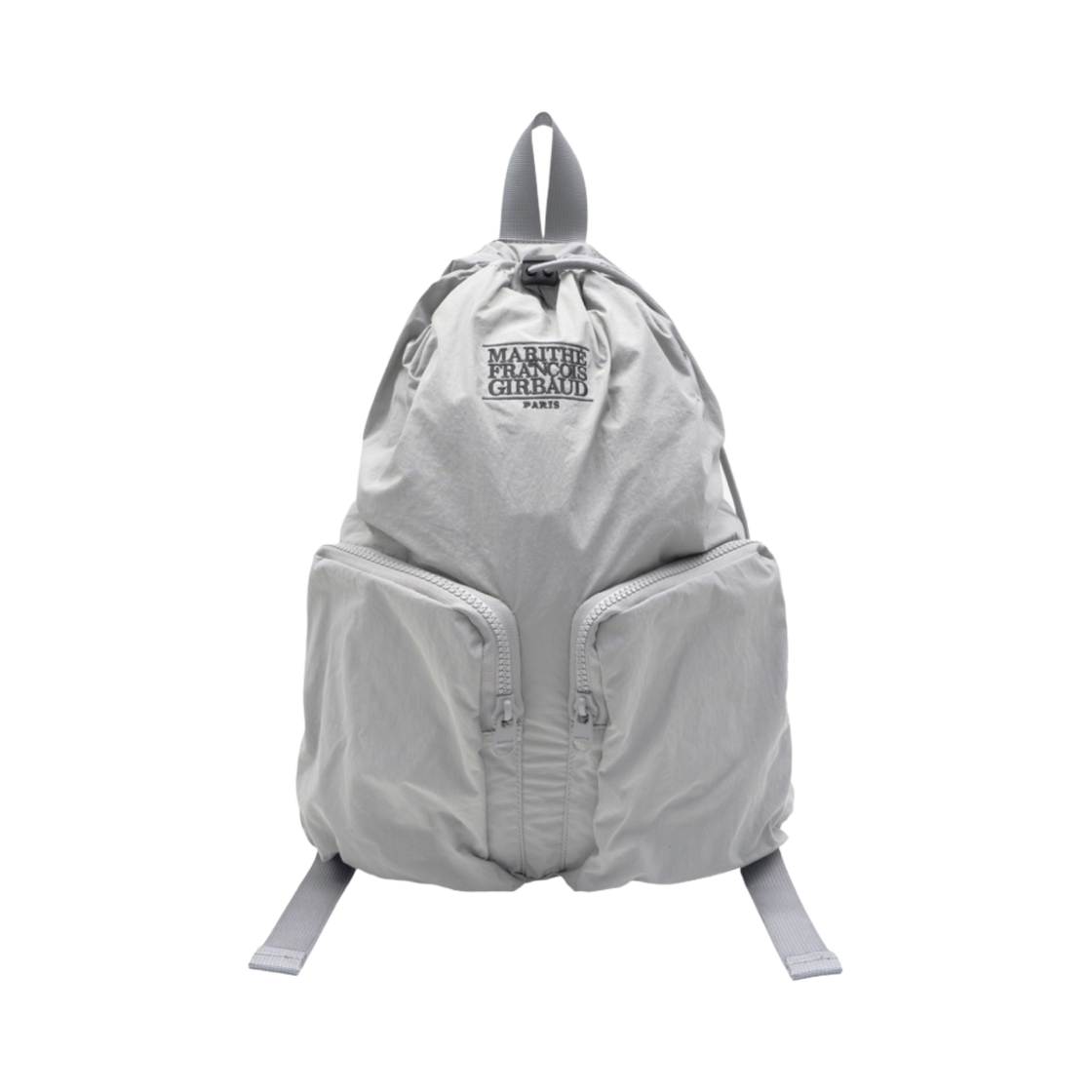 마리떼 프랑소와 저버 클래식 로고 스트링 백팩 라이트 그레이(Marithe Francois Girbaud Classic Logo String Backpack Light Gray)