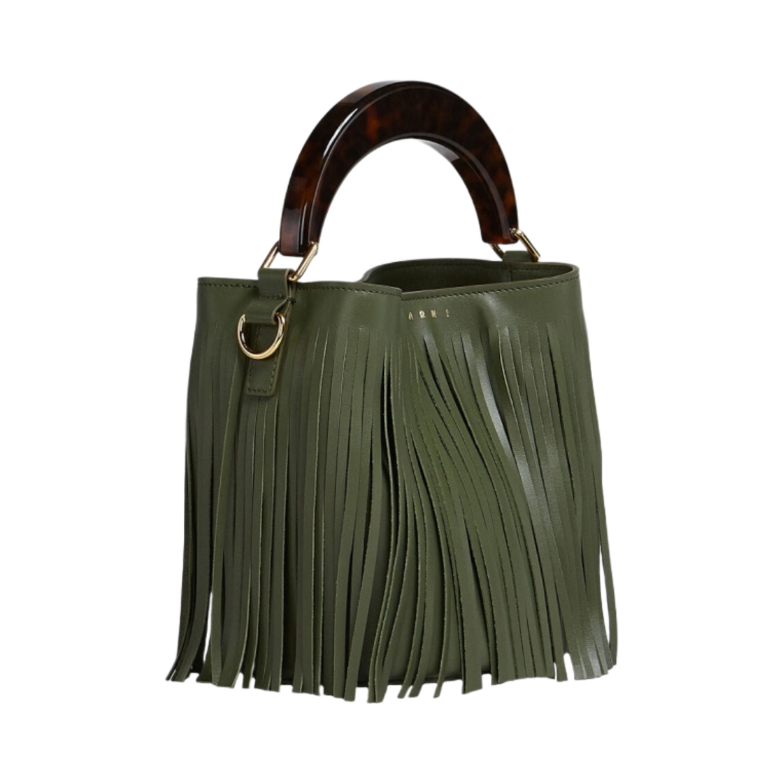 마르니 레더 프린지 베니스 스몰 버킷백 가제보 마룬(Marni Leather Fringes Venice Small Bucket Bag Gazebo Maroon) - 2