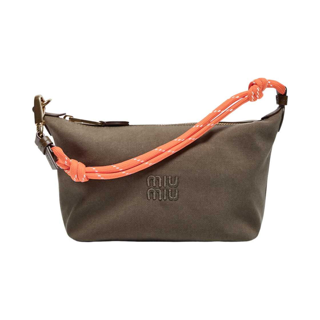 5NE841-2IA7-F04GN Miu Miu Gabardine Shoulder Bag Olive Green