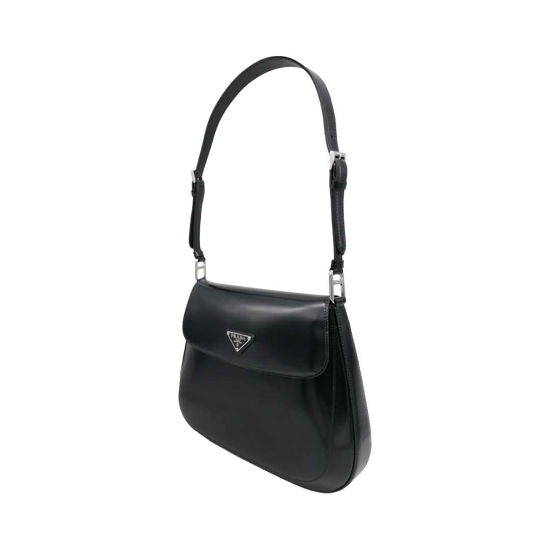 프라다 클레오 브러쉬드 레더 플랩 숄더백 블랙(Prada Cleo Brushed Leather Flap Shoulder Bag Black) - 2