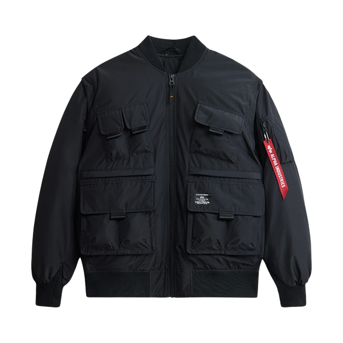 알파인더스트리 멀티 포켓 플라이트 자켓 블랙