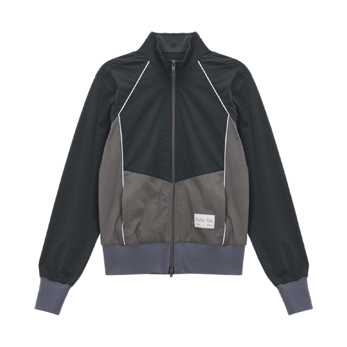 MK2334JP019M0DN (W) Matin Kim Piping Track Jumper Dark Green
