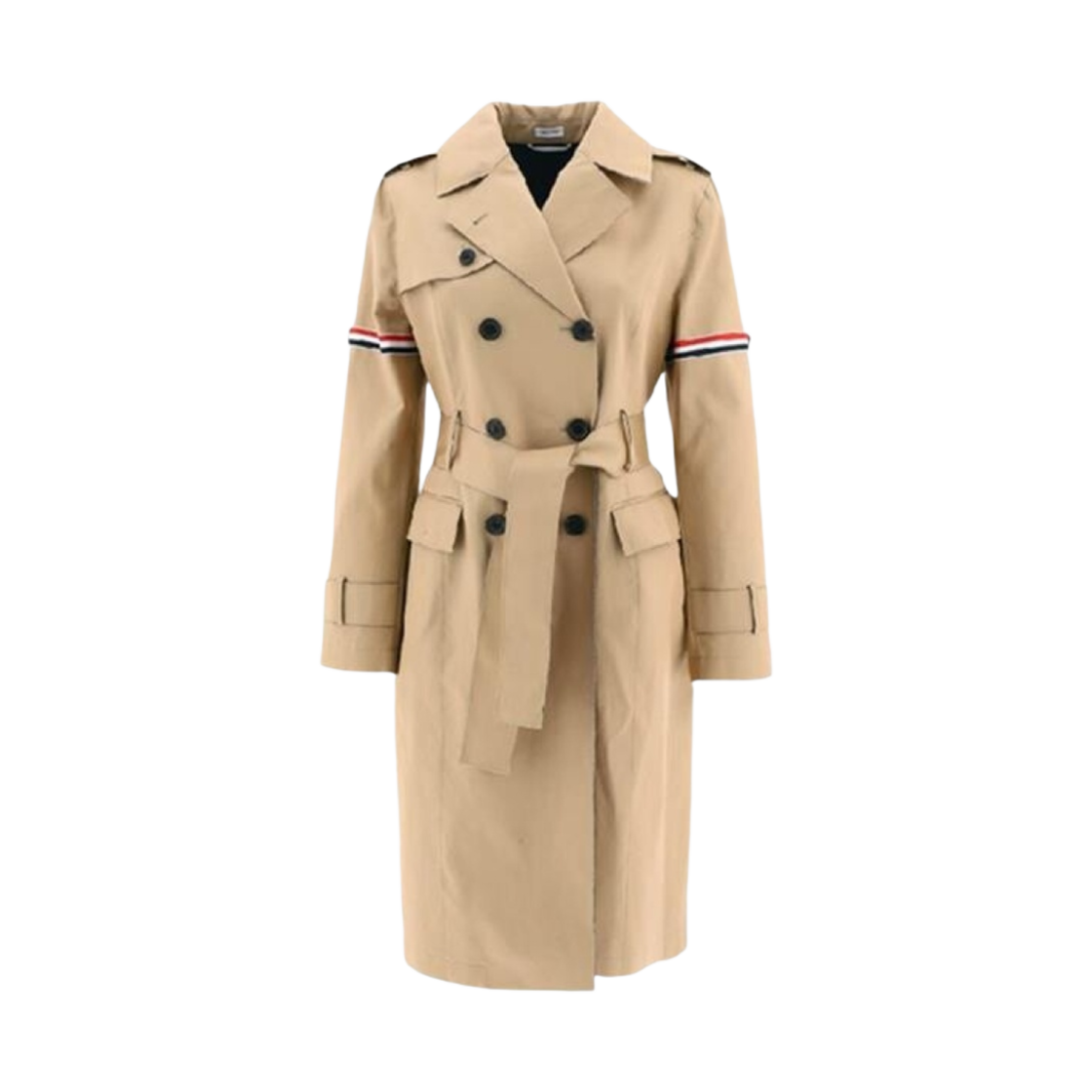 (W) 톰브라운 매킨토시 암밴드 하이 암홀 트렌치 코트 카키((W) Thom Browne Mackintosh Armband High Armhole Trench Coat Khaki) - 1