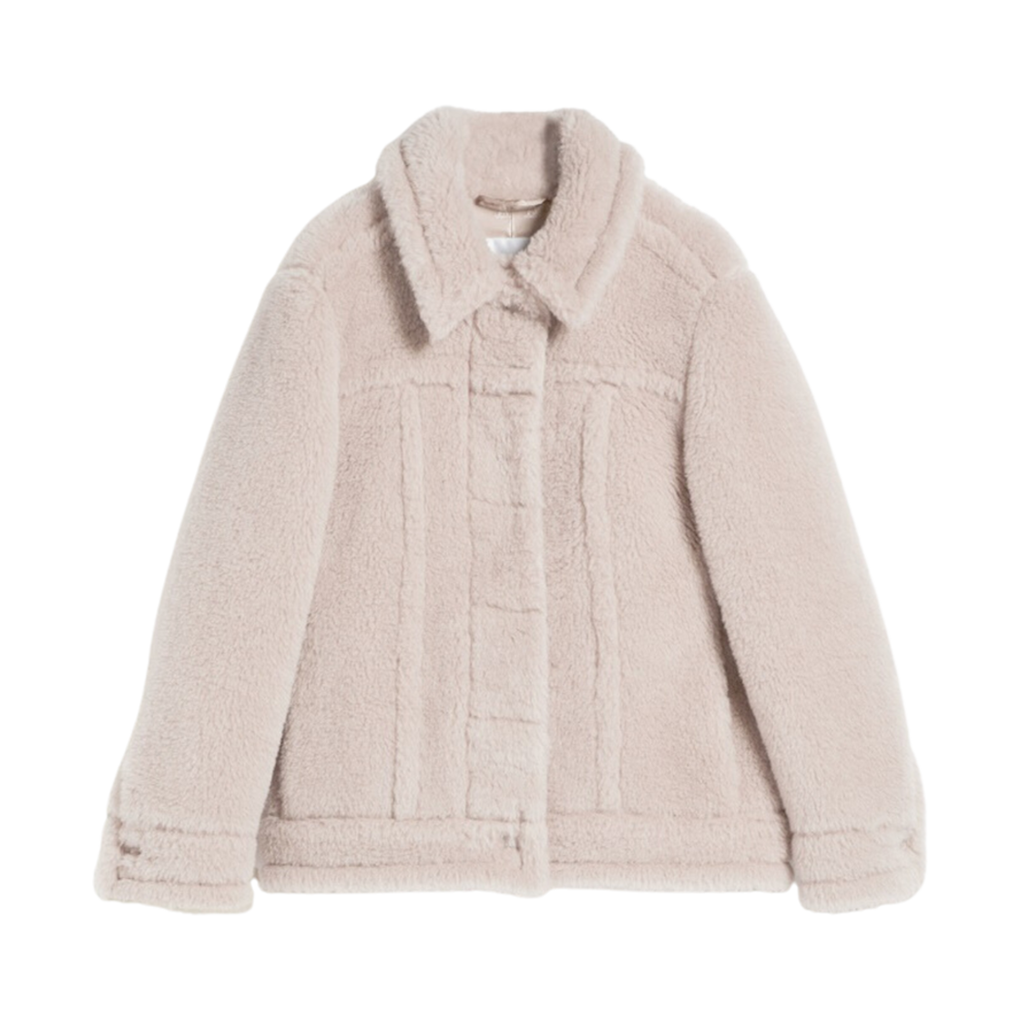(W) 막스마라 테디노 숏 자켓 테디 패브릭 베이지((W) Max Mara Teddino Short Jacket In Teddy Fabric Beige) - 1