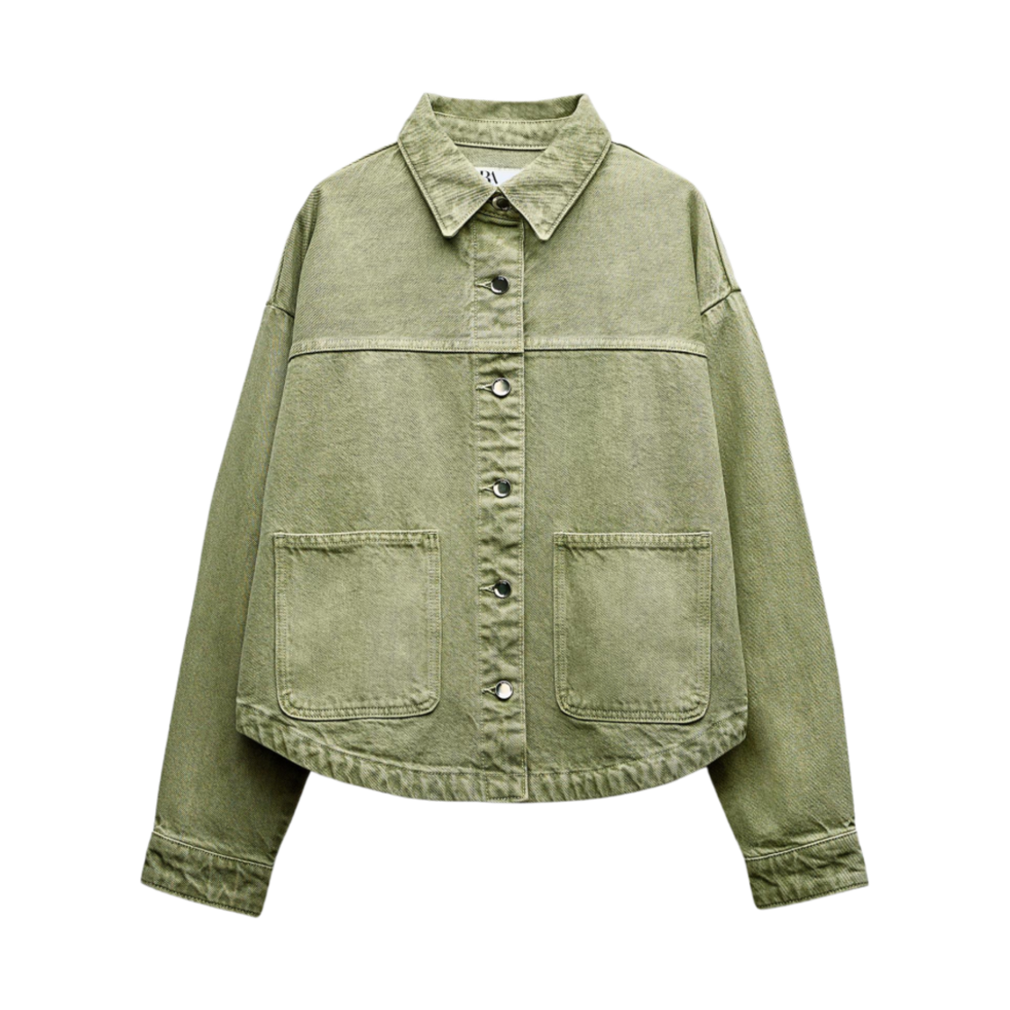 W) 자라 Z1975 데님 자켓 카키 | Zara | KREAM