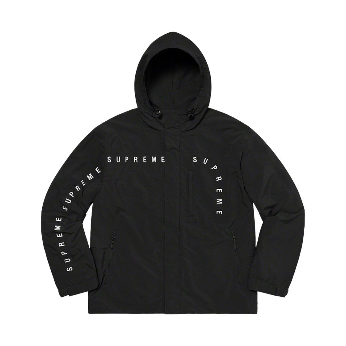 슈프림 커브 로고 립스탑 자켓 블랙 - 20FW(Supreme Curve Logos Ripstop Jacket Black - 20FW)