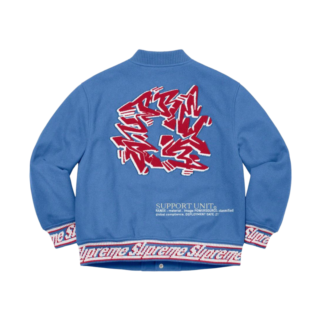 슈프림 서포트 유닛 바시티 자켓 라이트 블루 - 21FW(Supreme Support Unit Varsity Jacket Light Blue - 21FW) - 2