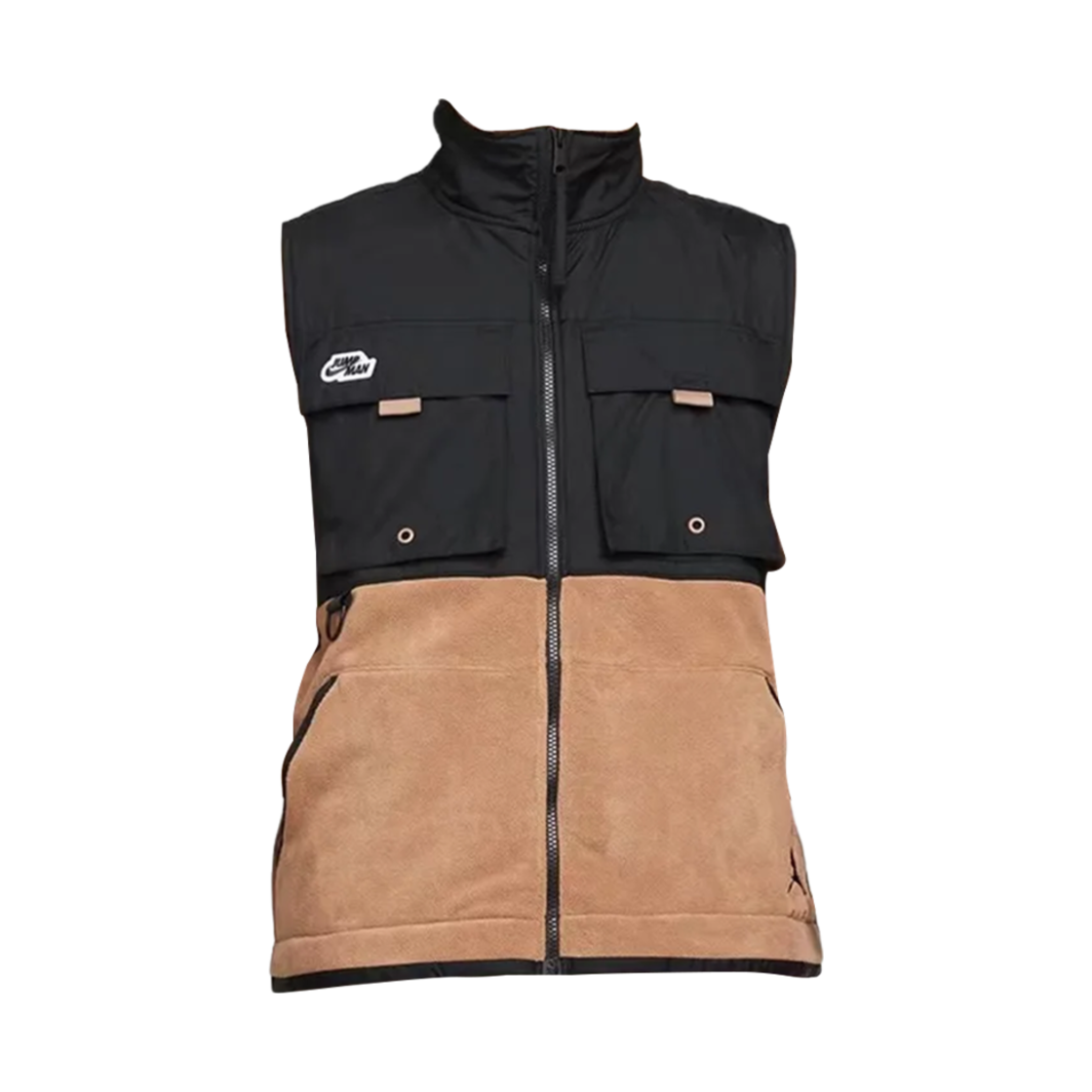 조던 점프맨 풀집 베스트 아키오 브라운 블랙 - 아시아(Jordan Jumpman Full Zip Vest Archaeo Brown Black - Asia) - 1