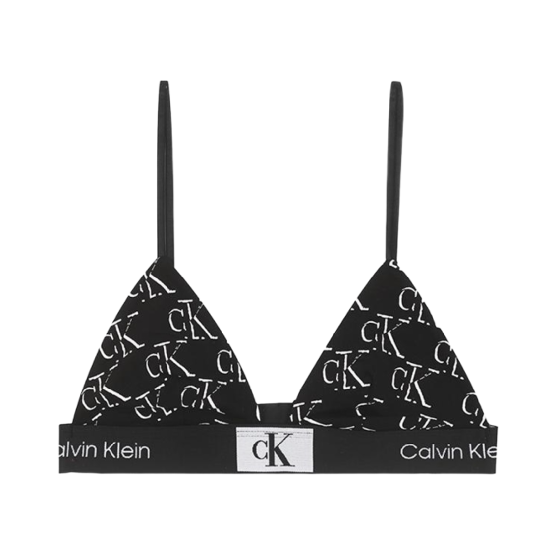 F7217ELOC (W) Calvin Klein Triangle Bralette Black